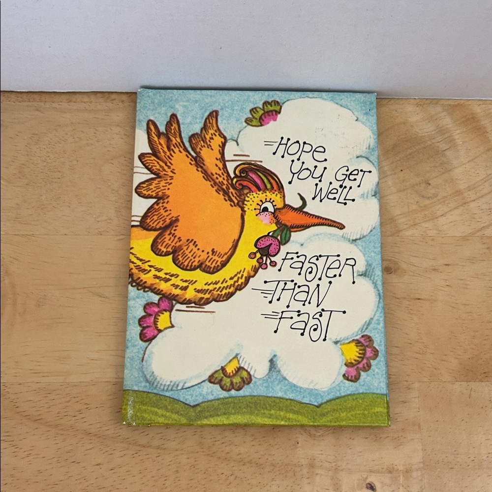 Vintage Rust Craft Humorous Get Well Card Book